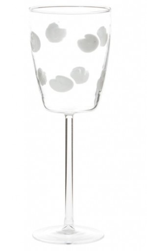 Drop  Wine Glass White