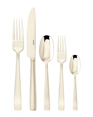 Flat Champagne Five Piece Place Setting