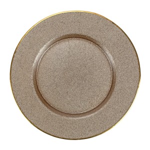 Metallic Glass Fawn Charger/Service Plate
