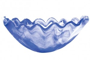 Onda Glass Cobalt Centerpiece