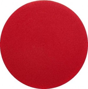 Round Placemat in Holiday Red Set/4