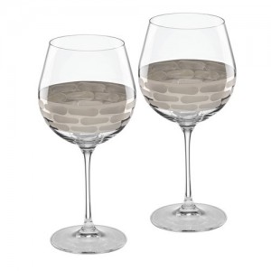 Truro Platinum Red Wine Glass Set/2