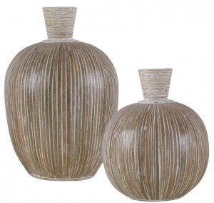 Island Vases in White Set/2