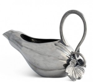 Pewter Gourd Gravy Boat