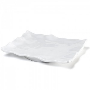 Ruffle White Rectangular Serving Platter